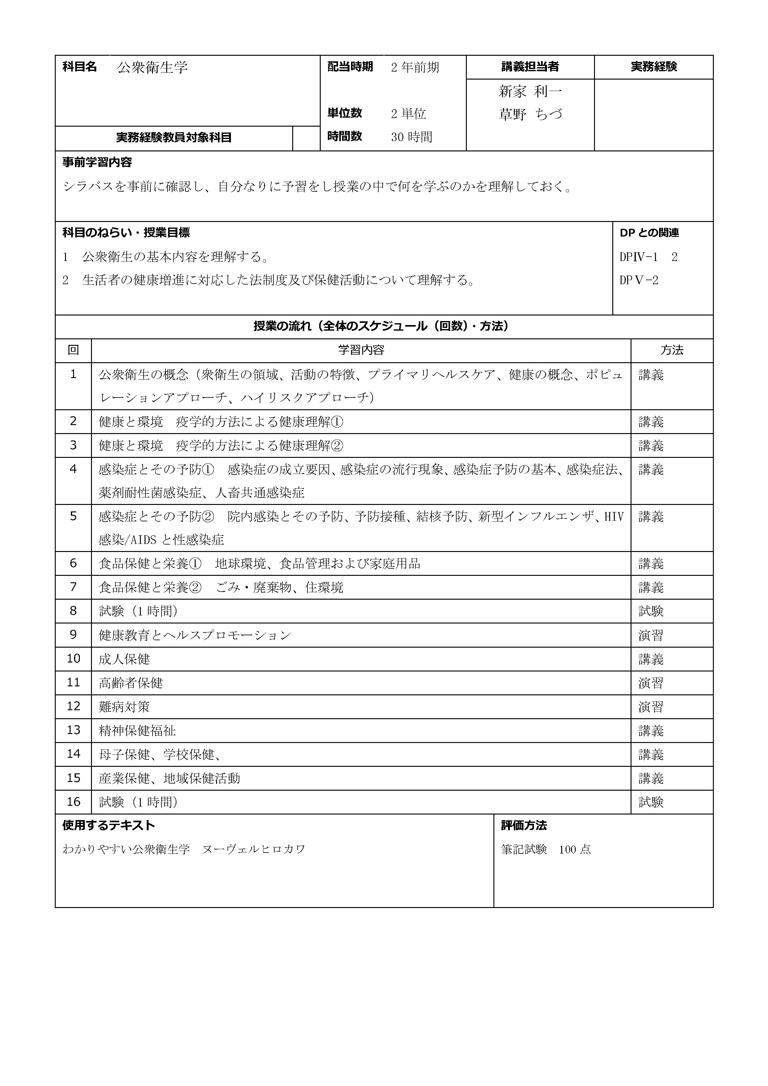 公衆衛生学