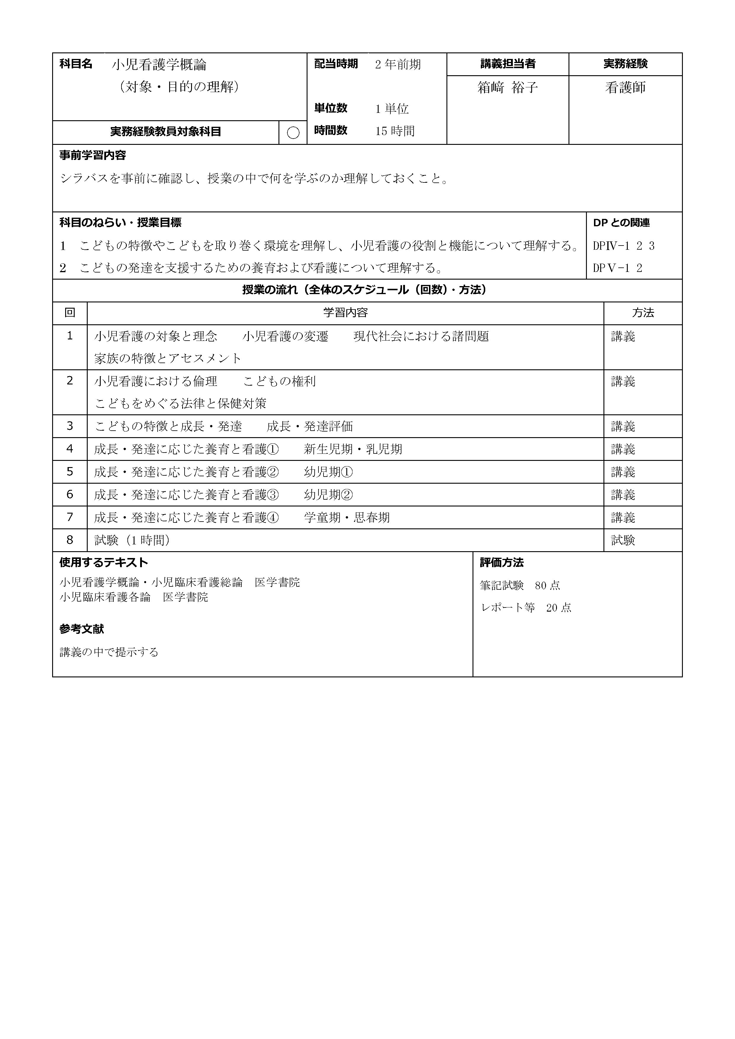 小児看護学概論