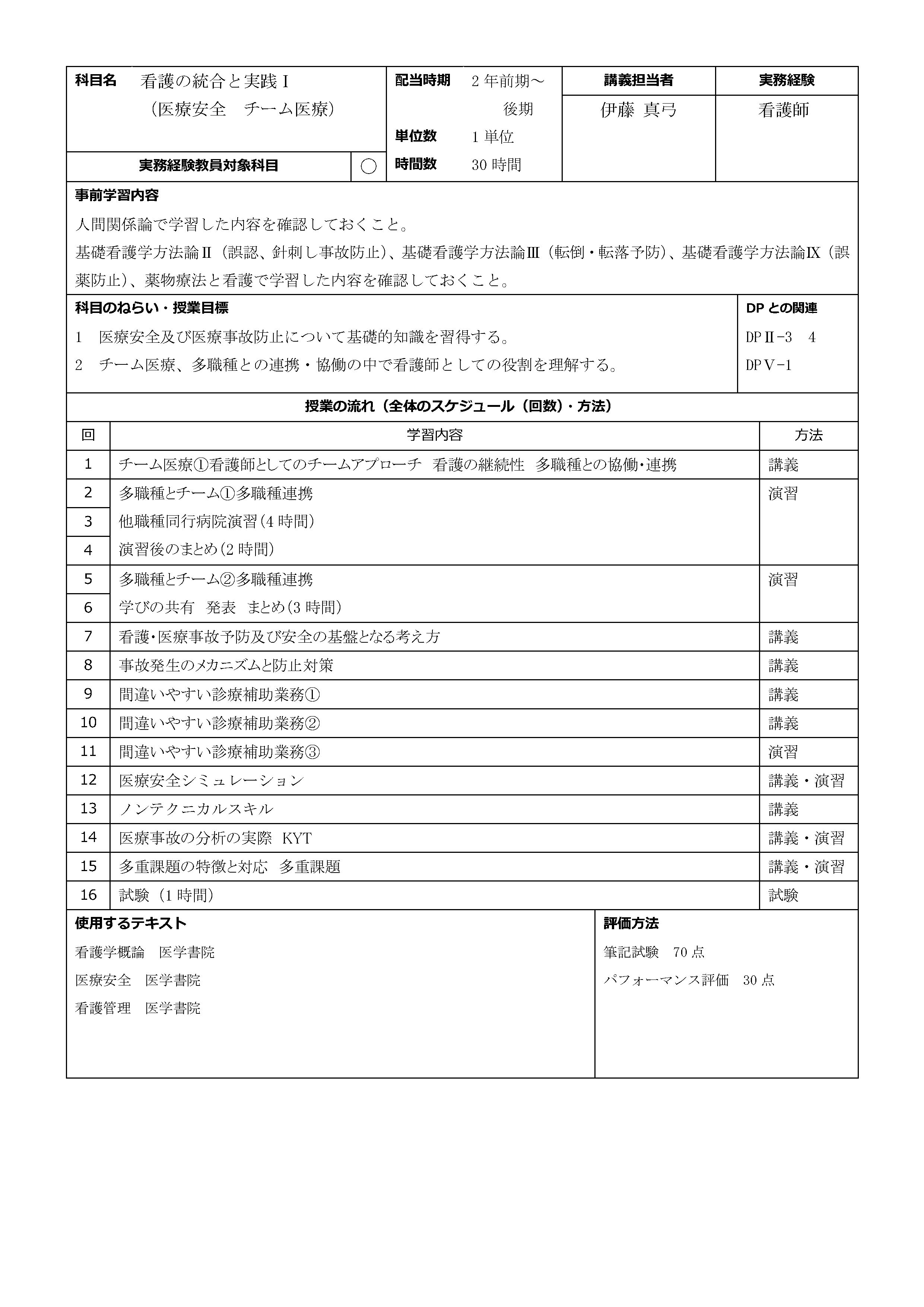 看護の統合と実践Ⅰ